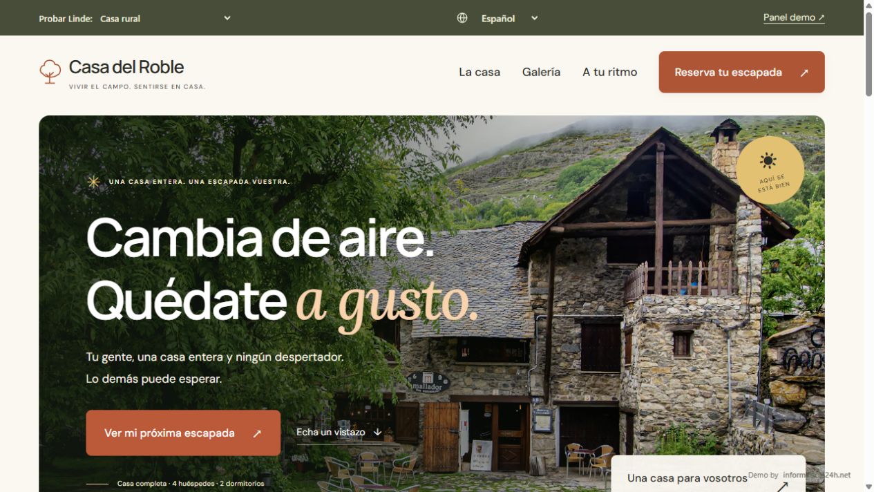 Linde Pro · Demo de casa rural